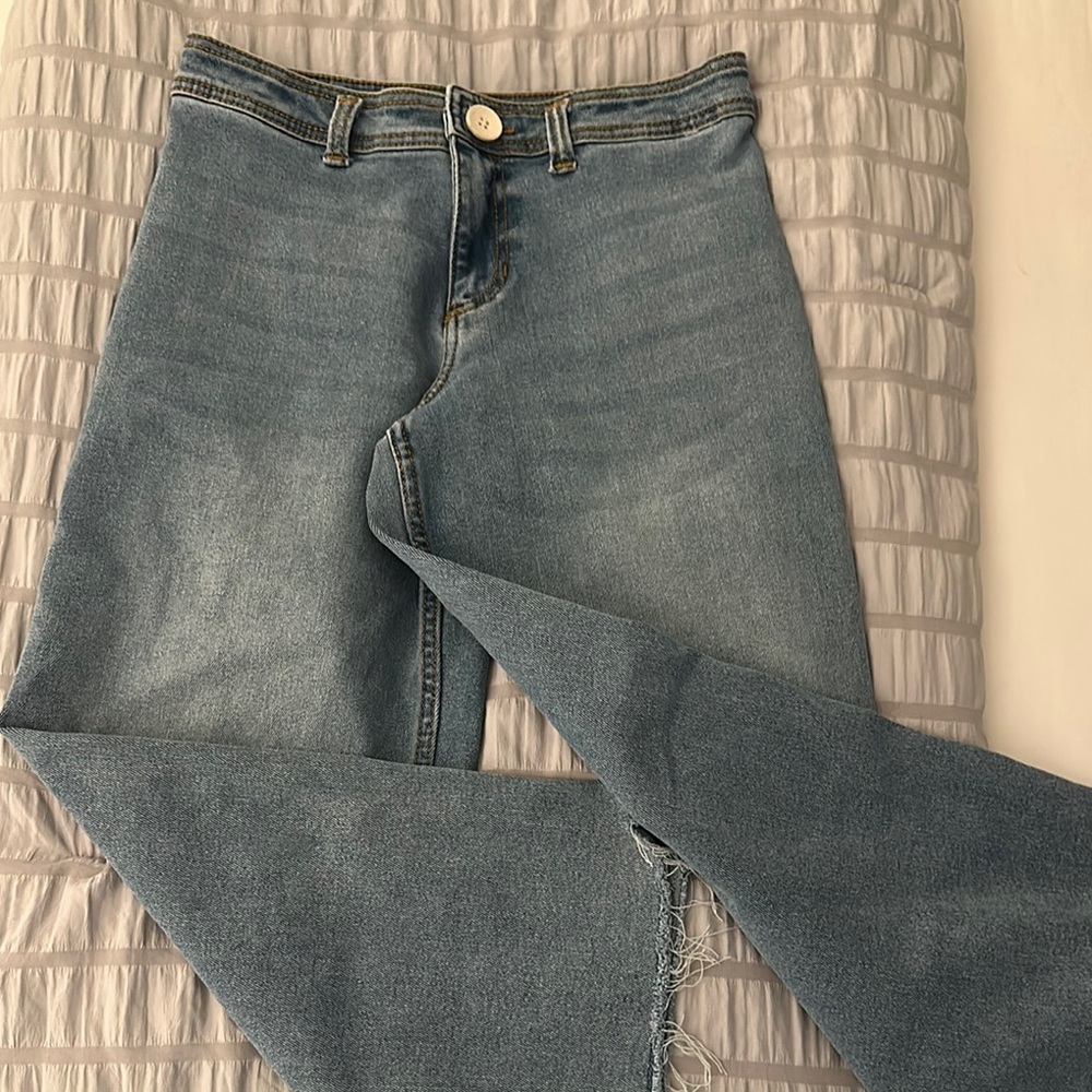 wonder nation Light Blue sailor crop Jeans